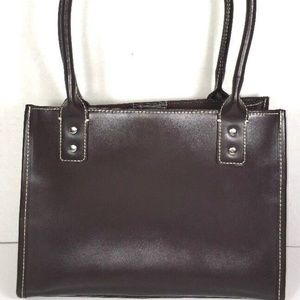 Wilsons Small Dark Brown Leather Satchel
